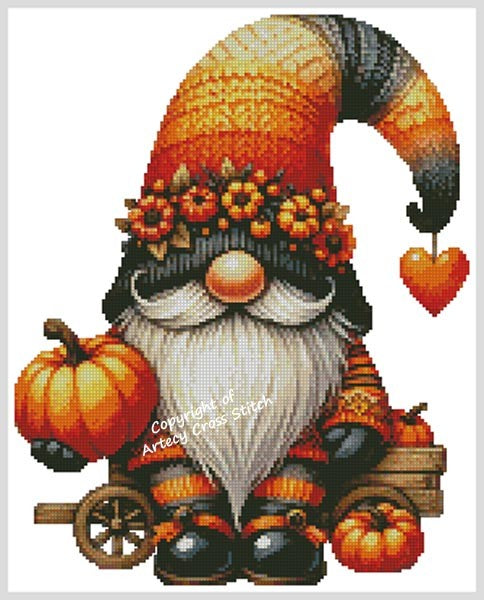 Autumn Gnome 3 - Artecy Cross Stitch