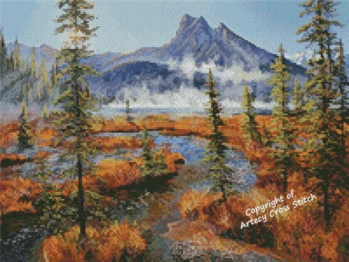 Mini Emerald Lake Mists - Artecy Cross Stitch