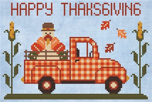 Happy Thanksgiving - Cute Embroidery by Kate