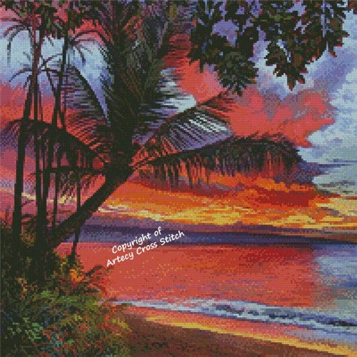 Mini Maui Sunset - Artecy Cross Stitch