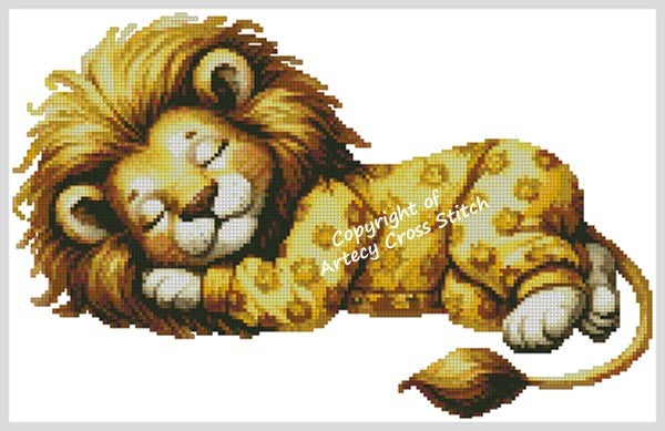 Sleepy Lion - Artecy Cross Stitch