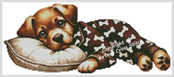 Sleepy Dog - Artecy Cross Stitch