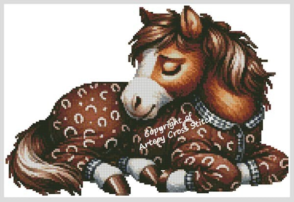 Sleepy Horse - Artecy Cross Stitch