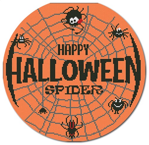 Happy Halloween Spider - Alessandra Adelaide Needleworks