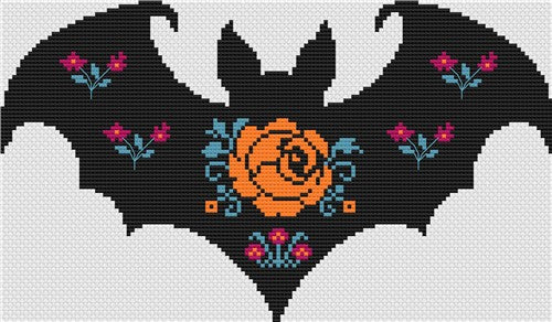 Floral Bat - Stitch Wit