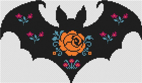 Floral Bat - Stitch Wit