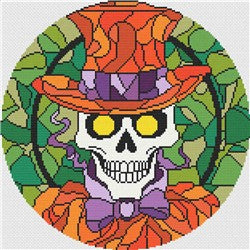 Stained Glass Skeleton - Stitch Wit