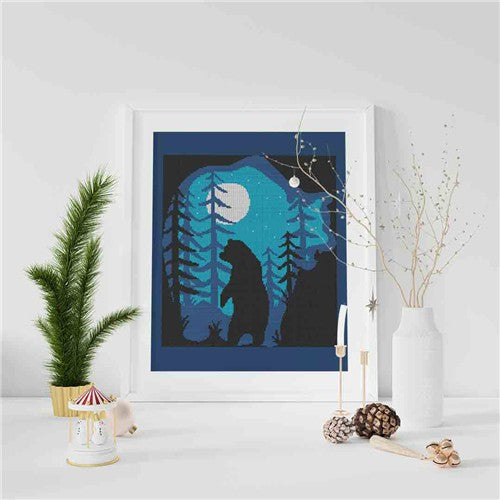 A Bear's Blue Night - Stitch Wit