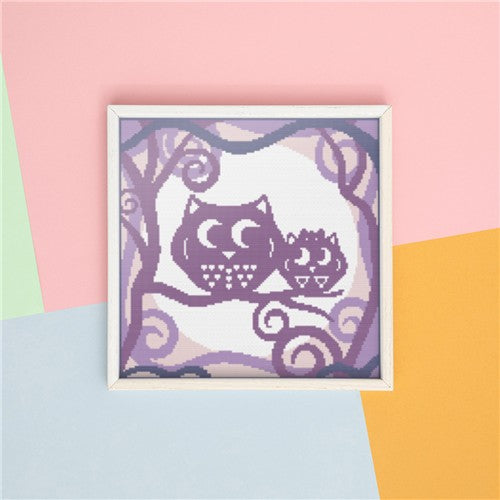 Two Spring Owls - Stitch Wit