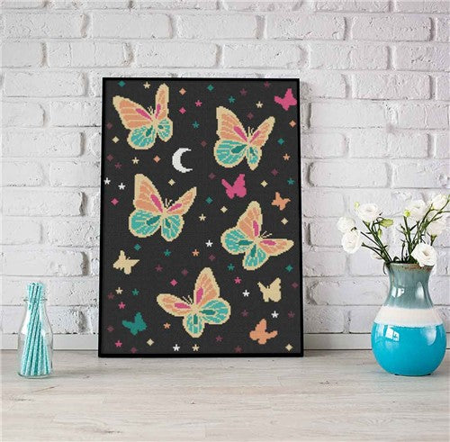 Butterflies At Night - Stitch Wit