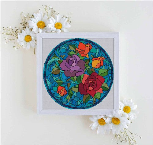 Stained Glass Flowers - Stitch Wit