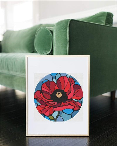 Stained Glass Poppy - Stitch Wit