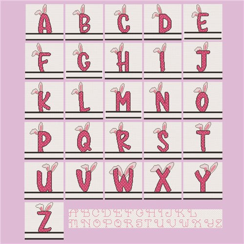 Bunny Monograms - Stitch Wit