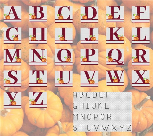 Pumpkin Monograms - Stitch Wit