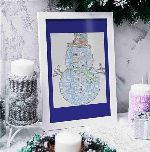 Blackwork Snowman - Stitch Wit