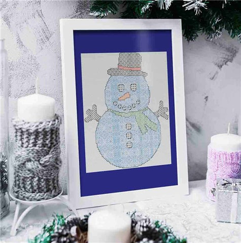 Blackwork Snowman - Stitch Wit