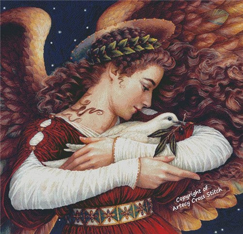 The Angel And The Dove (Large Crop) - Artecy Cross Stitch