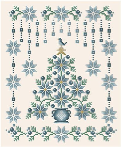 A Blue Christmas Tree - Kitty & Me Designs