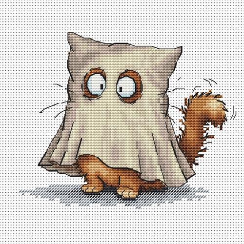 Ghost Cat - OHCrossStitch