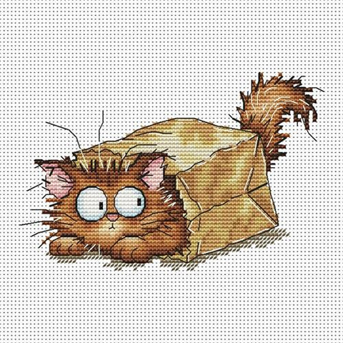Cat In A Paper Bag - OHCrossStitch