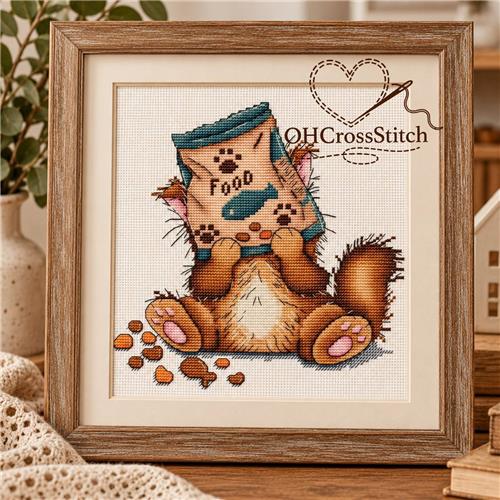 Cat Food Thief - OHCrossStitch