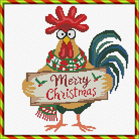 Christmas Farm: Rooster - Alessandra Adelaide Needleworks