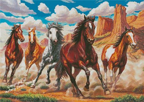 Running Wild Horses - Artecy Cross Stitch