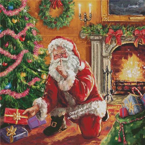 Quiet Santa (Large) - Artecy Cross Stitch