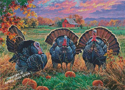 Thanksgiving Turkeys - Artecy Cross Stitch