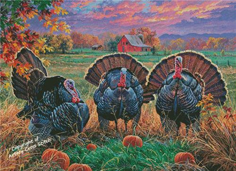 Thanksgiving Turkeys (Large) - Artecy Cross Stitch