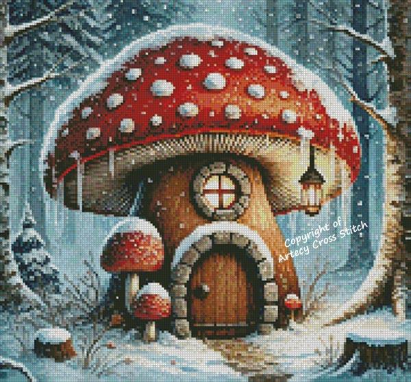 Winter Toadstool House - Artecy Cross Stitch