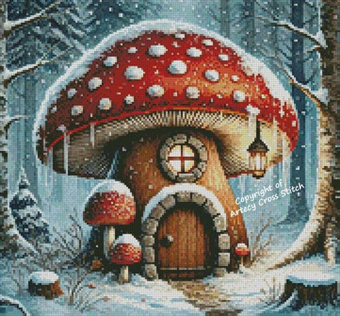 Winter Toadstool House - Artecy Cross Stitch