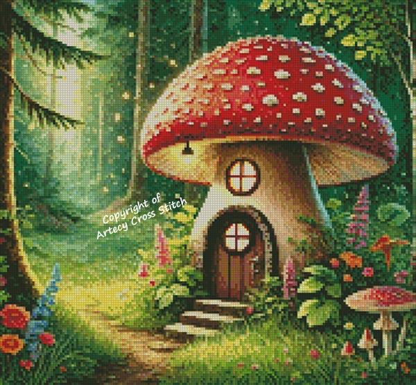 Summer Toadstool House - Artecy Cross Stitch