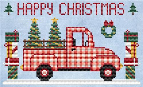 Happy Christmas - Cute Embroidery by Kate