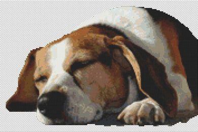 Dog Nap - White Willow Stitching