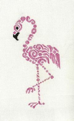 Tribal Flamingo - White Willow Stitching