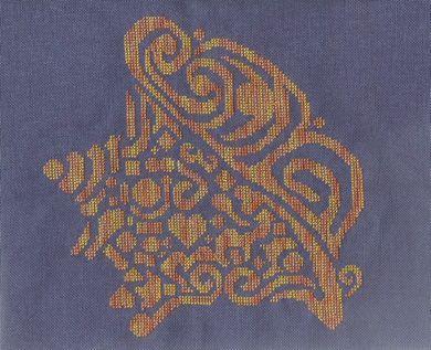 Tribal Conch Shell - White Willow Stitching