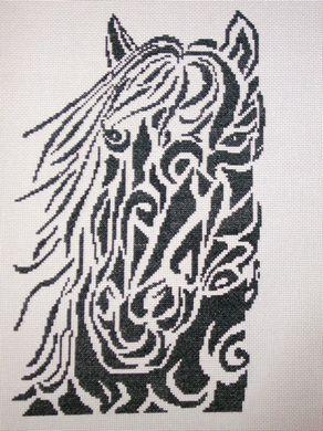Tribal Horse - White Willow Stitching