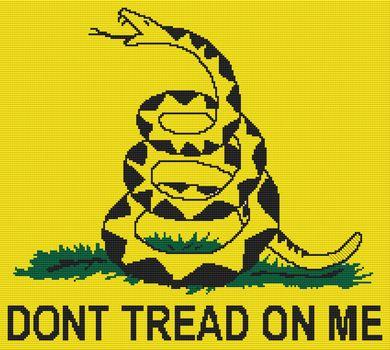 Gadsden Flag - White Willow Stitching