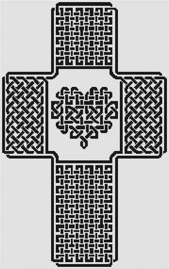 Celtic Knot Cross 2 - White Willow Stitching