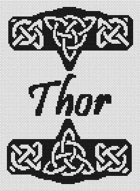 Thor's Hammer - White Willow Stitching