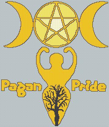 Pagan Pride: Pentacle - White Willow Stitching