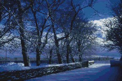 Snowy Path - White Willow Stitching