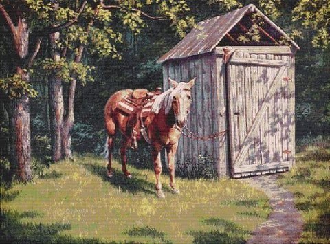 Waiting: Outhouse - White Willow Stitching