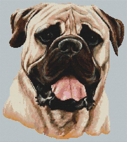 Mastiff Smile - White Willow Stitching