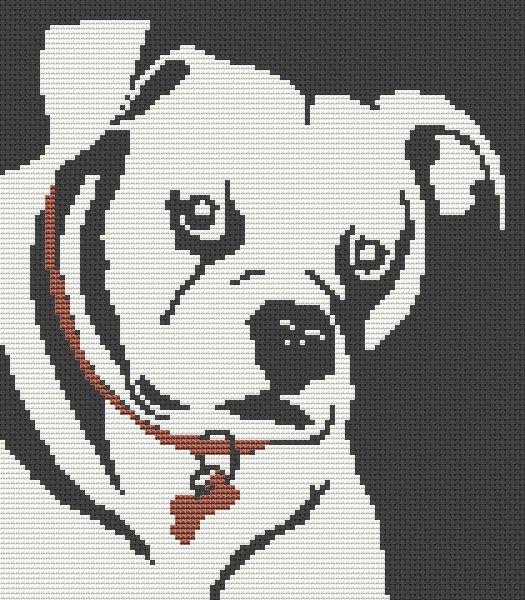 Staffy - White Willow Stitching