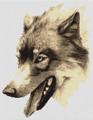 Gray Wolf - White Willow Stitching
