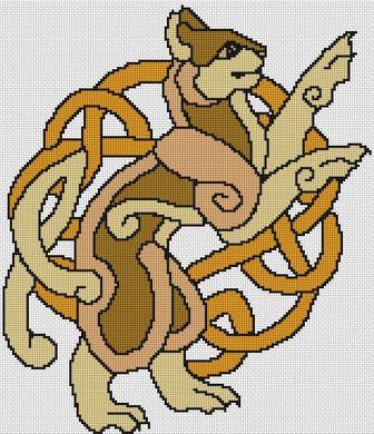 Cat Knot - White Willow Stitching