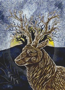 Oak King - White Willow Stitching