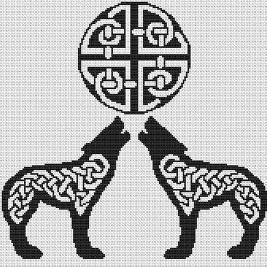 Howling Wolves - White Willow Stitching